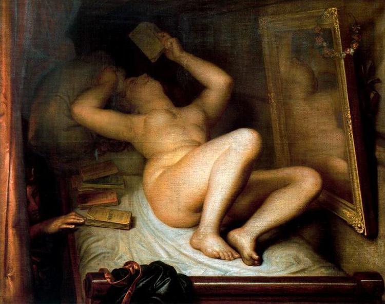 Antoine Wiertz The Reader of Novels oil painting image
